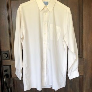 Jos. A Bank dress shirt Large 16-34 button down check, Stays Cool lightweight